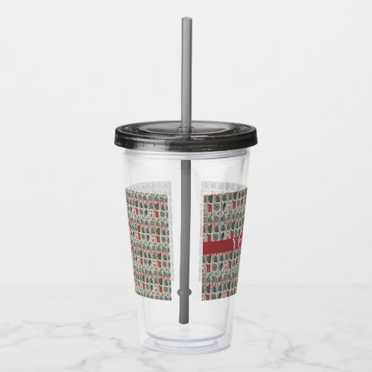 麻雀タイルのパタパーソナライズされたーン アクリルタンブラー (右)