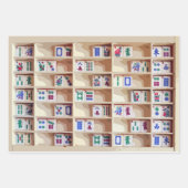 麻雀タイルギフトラップ ラッピングペーパーシート (正面3)