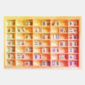 麻雀タイルギフトラップ ラッピングペーパーシート (正面2)