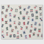 麻雀タイルデザインオンバッジ ラッピングペーパー (フラット)