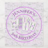 麻雀タイルワインラベル麻雀パーティーデコール ワインラベル (シングルラベル)