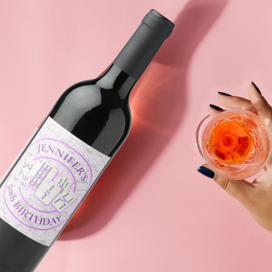 麻雀タイルワインラベル麻雀パーティーデコール ワインラベル