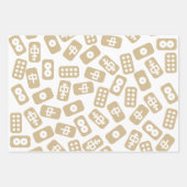 麻雀タイル白と黒の組み合わせ ラッピングペーパーシート (正面2)