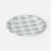 麻雀タイル青 ペーパープレート (アングル)