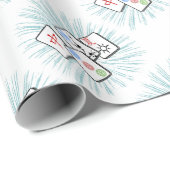 麻雀タイル青 ラッピングペーパー (ロールコーナー)