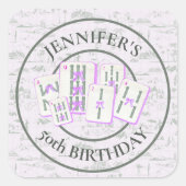 麻雀タイル麻雀パーティー・デコール用シール スクエアシール (正面)