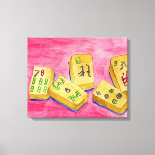 麻雀タイル キャンバスプリント (正面)