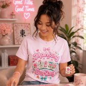 麻雀ダーリンピンク&ミントユニセックスTシャツ Tシャツ