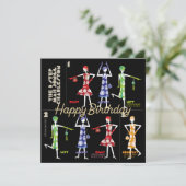 麻雀チャールストン誕生日フラットカード (スタンド正面)