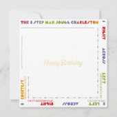 麻雀チャールストン誕生日フラットカード (裏面)