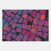 麻雀チョコレートタイルギフトラップ ラッピングペーパーシート (正面3)