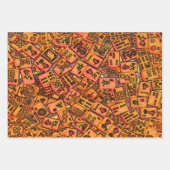 麻雀チョコレートタイルギフトラップ ラッピングペーパーシート (正面2)