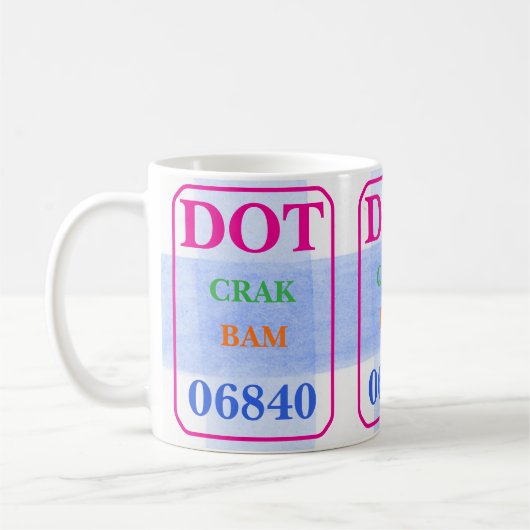 麻雀ドットクラックバムはっきりしたカラー水色チェック コーヒーマグカップ (左)