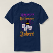 麻雀ハッピーハローウィンジョカーズタイルゲーム野球 Tシャツ (デザイン正面)