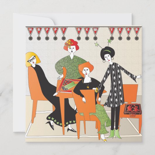 麻雀バナー新年 シーズンカード (正面)