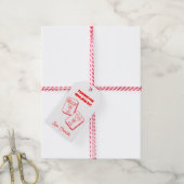 麻雀バレンタインパーティ招待状 ギフトタグ (より糸付き)