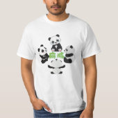 麻雀パンダ可愛おもしろいいTシャツ Tシャツ (正面)