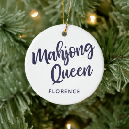 麻雀パーソナライズされた女王 セラミックオーナメント