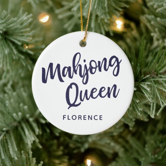麻雀パーソナライズされた女王 セラミックオーナメント (ツリー)