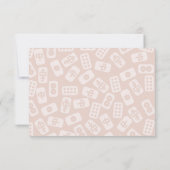 麻雀パーティーのピンクタイル 招待状 (裏面)