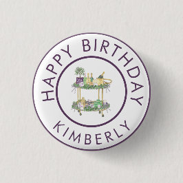 麻雀パーティーパープルバーカートカスタム 缶バッジ