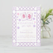 麻雀パーティー招待、紫ピン竜タイル 招待状 (スタンド正面)