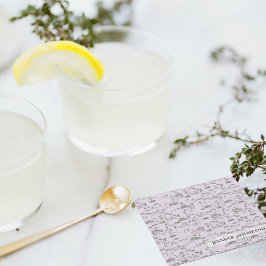 麻雀パープルパーソナライズされたトワール スクエアペーパーコースター