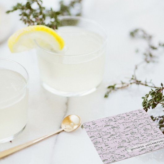 麻雀パープルパーソナライズされたトワール スクエアペーパーコースター