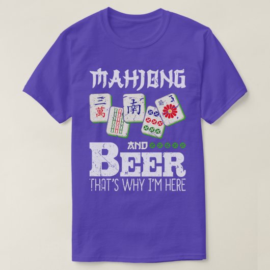 麻雀ビールマおもしろいー・ジョング Tシャツ (デザイン正面)