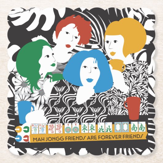 麻雀フレンズコースター ペーパーコースター (正面)