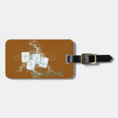 麻雀ブルー ラゲッジタグ (正面横)