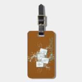 麻雀ブルー ラゲッジタグ (正面縦)