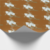 麻雀ブルー ラッピングペーパー (角)