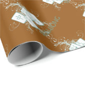 麻雀ブルー ラッピングペーパー (ロールコーナー)