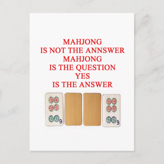 麻雀プレイヤーデザイン ポストカード (正面)