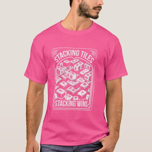 麻雀プレー中国のヤーゲームマージャン・マジュホン恋人 Tシャツ (正面)