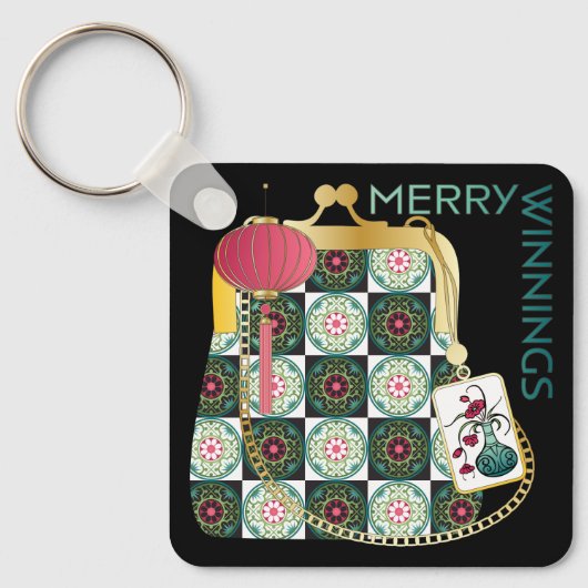 麻雀ホリデーキーケース キーホルダー (正面)