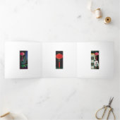 麻雀ホリデー三つ折りカード 三つ折りクリスマスカード (内部)