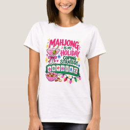 麻雀ホリデーTシャツ ストレス解消戦略 ピンクTシャツ Tシャツ