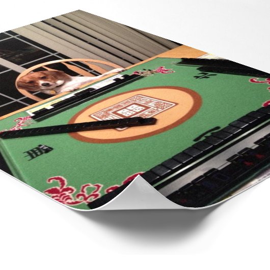 麻雀ポスターを描いた犬 ポスター (角)