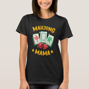 麻雀マママハヨンタイルとサイコロの女性 Tシャツ