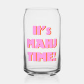 麻雀マージャンチョンピンク引用文かわいいおもしろい ガラス缶 (正面)