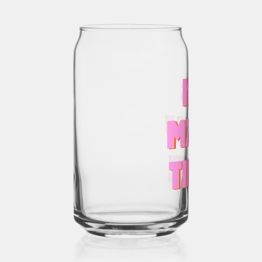 麻雀マージャンチョンピンク引用文かわいいおもしろい ガラス缶 (右)