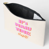 麻雀マージャンチョンピンク引用文 パーソナライズされた アクセサリーポーチ (見開き)