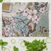 麻雀ムーンライズ キッチンタオル (折り畳み)