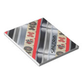 麻雀モノグラムの ノートパッド (アングル)