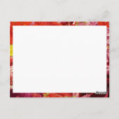 麻雀リッチはっきりしたレッド花模様はがき招待状 ポストカード (裏面)