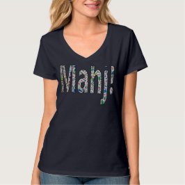 麻雀レディースVネックTシャツ - Mahj! Tシャツ