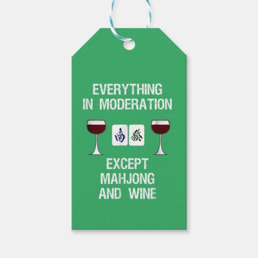 麻雀ワおもしろいイン適度 ギフトタグ (正面)