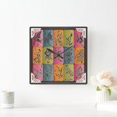 麻雀ワンバム スクエア壁時計 (ホーム)